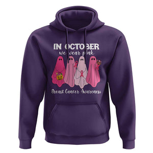 Breast Cancer Boo Sheet Hoodie In October We Wear Pink Ribbon Support TS02 Purple Print Your Wear