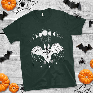 Halloween Bat T Shirt Stay Spooky Witchy Celestial Dark Academia TS02 Dark Forest Green Print Your Wear