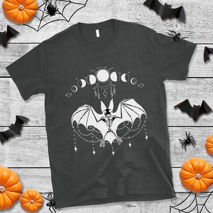 Halloween Bat T Shirt Stay Spooky Witchy Celestial Dark Academia TS02 Dark Heather Print Your Wear