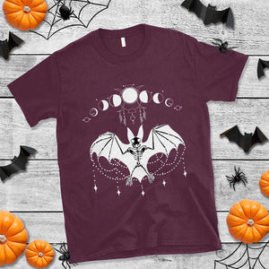 Halloween Bat T Shirt Stay Spooky Witchy Celestial Dark Academia TS02 Maroon Print Your Wear