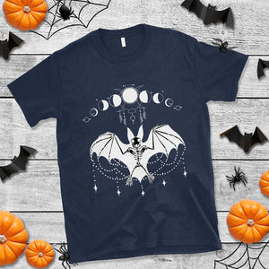 Halloween Bat T Shirt Stay Spooky Witchy Celestial Dark Academia TS02 Navy Print Your Wear