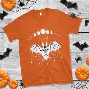 Halloween Bat T Shirt Stay Spooky Witchy Celestial Dark Academia TS02 Orange Print Your Wear