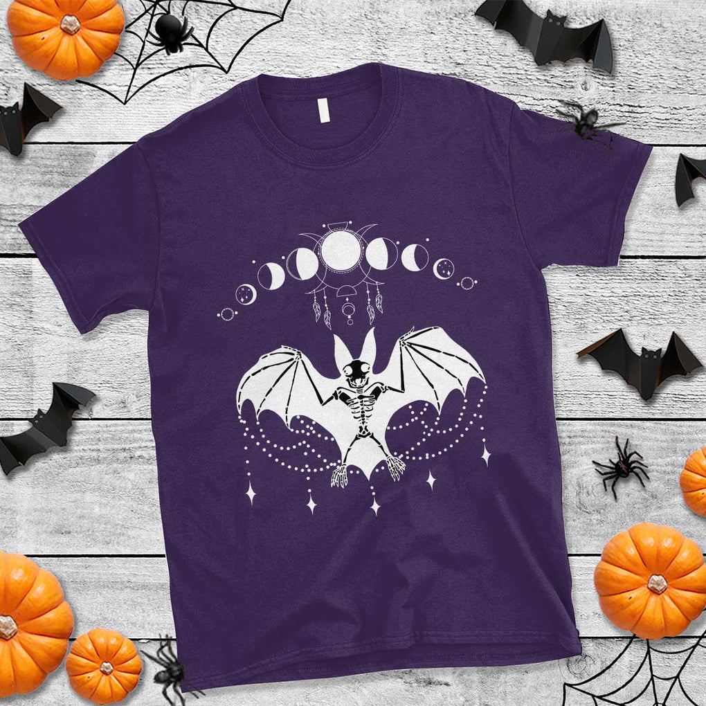 Halloween Bat T Shirt Stay Spooky Witchy Celestial Dark Academia TS02 Purple Print Your Wear