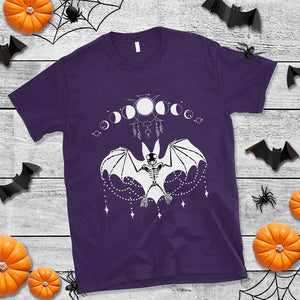 Halloween Bat T Shirt Stay Spooky Witchy Celestial Dark Academia TS02 Purple Print Your Wear