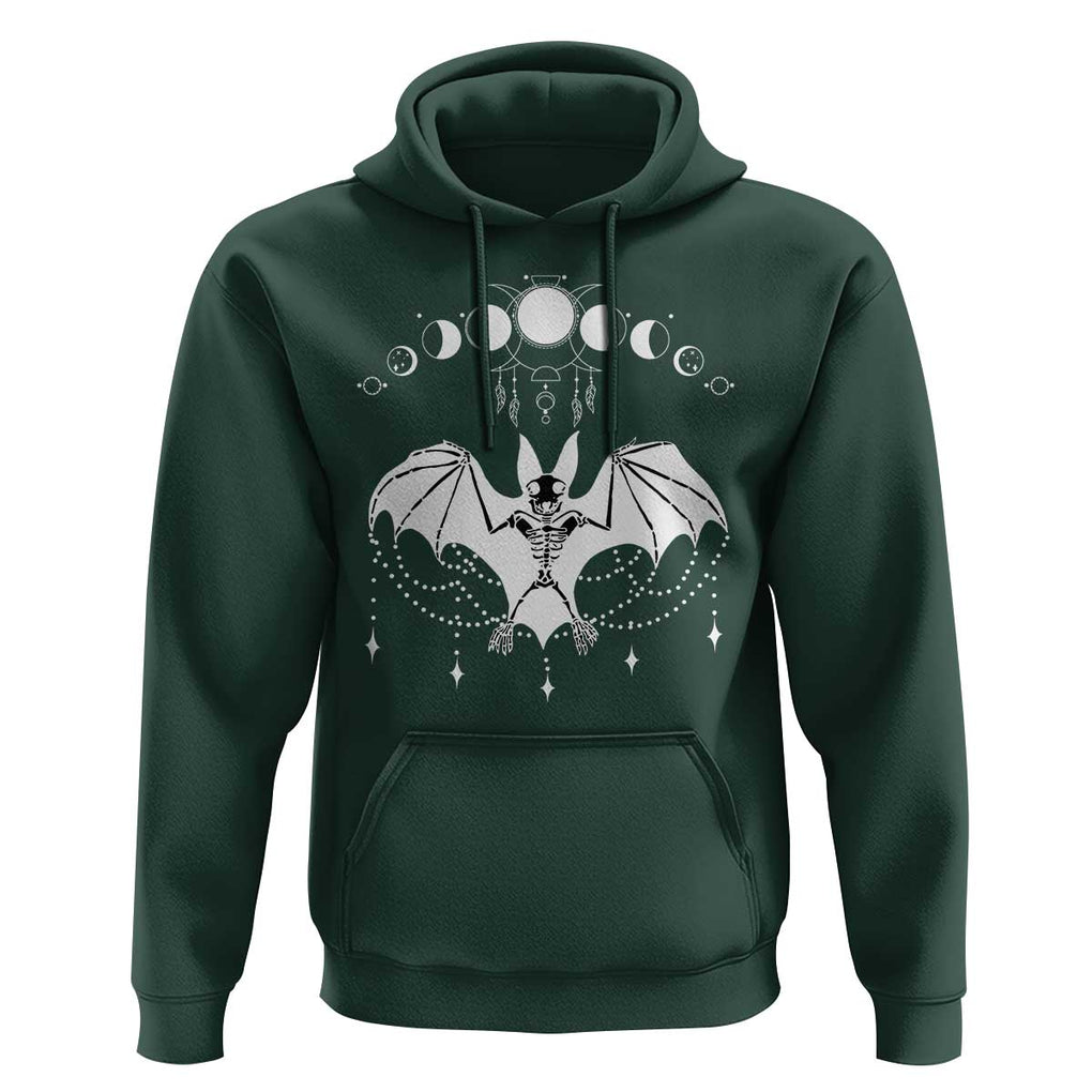 Halloween Bat Hoodie Stay Spooky Witchy Celestial Dark Academia TS02 Dark Forest Green Print Your Wear