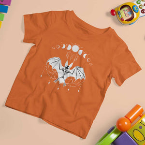 Halloween Bat T Shirt For Kid Stay Spooky Witchy Celestial Dark Academia TS02 Orange Print Your Wear