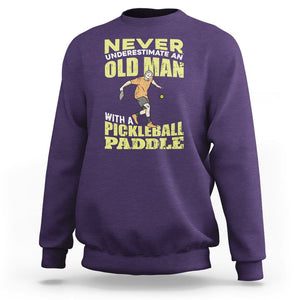 Old Man Pickleball Sweatshirt It's Weird Being The Same Age As Old People TS02 Purple Printyourwear
