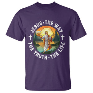 Jesus T Shirt The Way The Truth The Life TS02 Purple Printyourwear