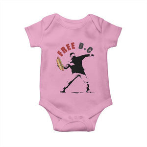 Free DC Sandwich Toss Baby Onesie Washington DC Political Satire TS02 Light Pink Print Your Wear