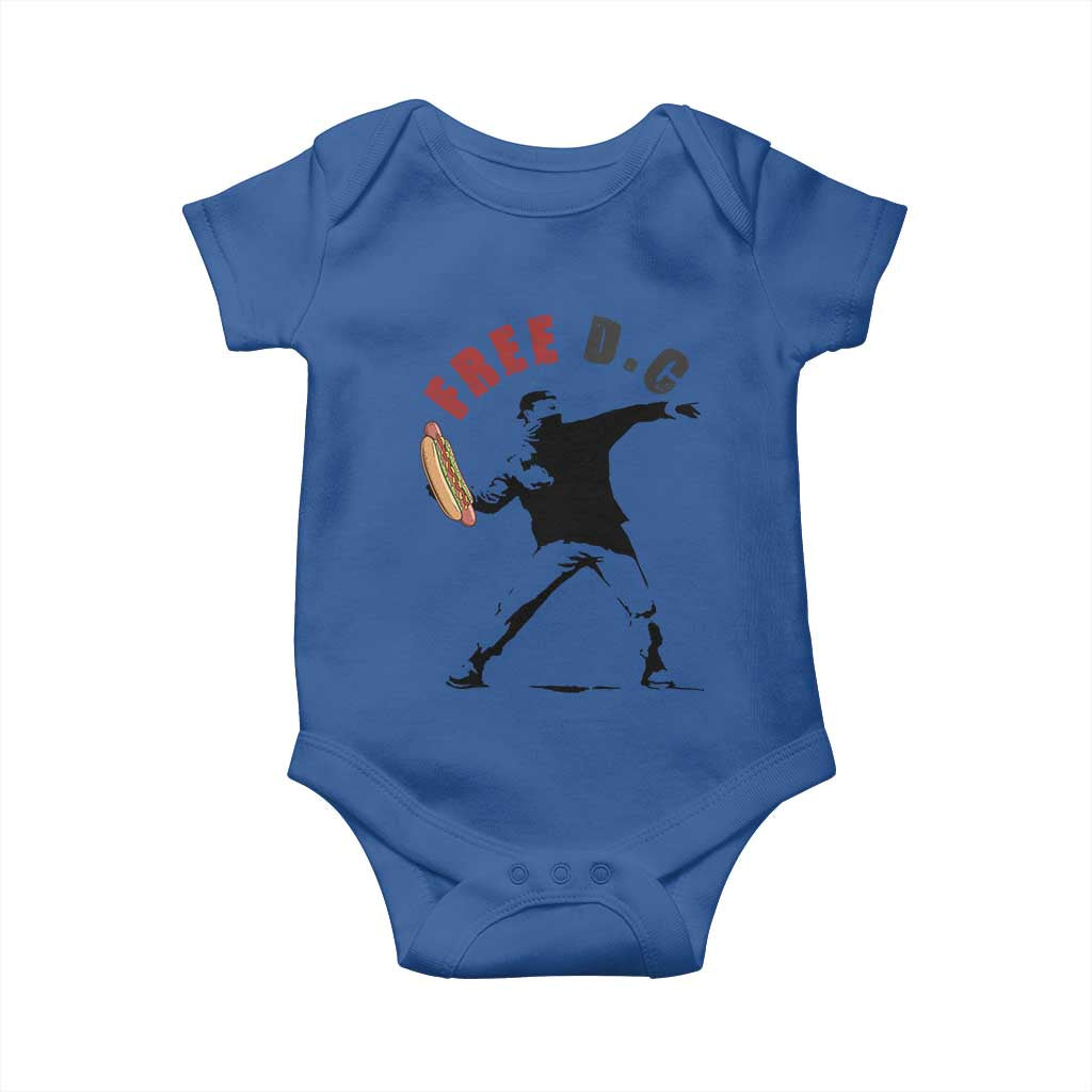 Free DC Sandwich Toss Baby Onesie Washington DC Political Satire TS02 Royal Blue Print Your Wear