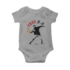 Free DC Sandwich Toss Baby Onesie Washington DC Political Satire TS02 Sport Gray Print Your Wear