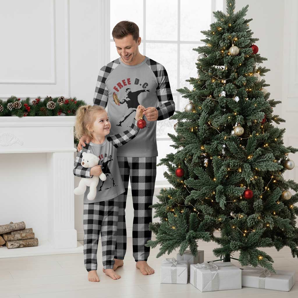 Free DC Sandwich Toss Plaid Pajama Set Washington DC Political Satire TS02 White Plaid Print Your Wear