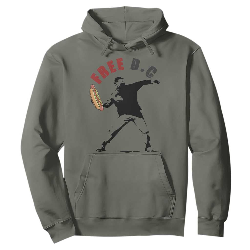 Free DC Sandwich Toss Hoodie Washington DC Political Satire TS02 Military Green Print Your Wear