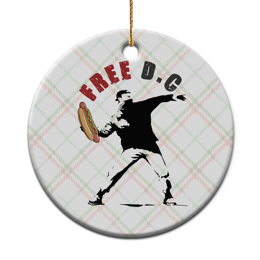 Free DC Sandwich Toss Ceramic Ornament Washington DC Political Satire TS02 1pc Christmas Plaid Print Your Wear