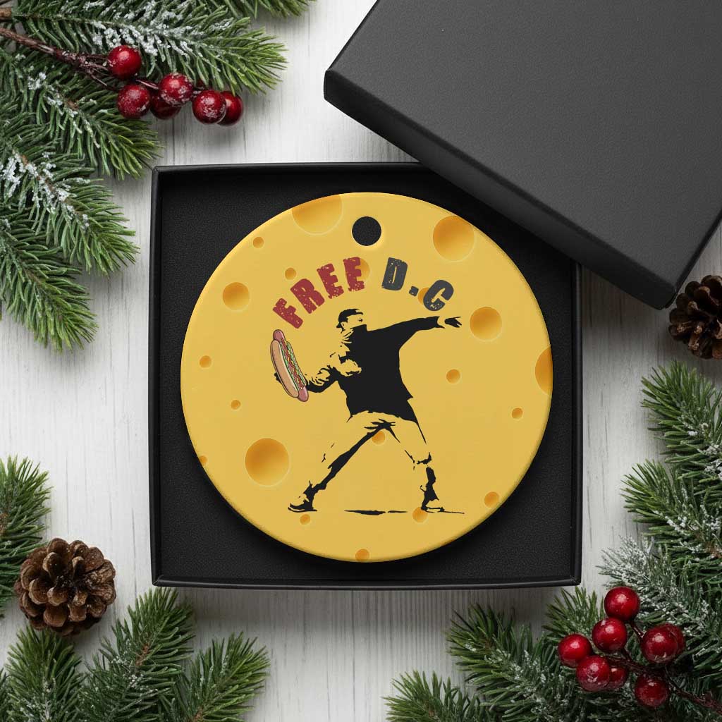Free DC Sandwich Toss Ceramic Ornament Washington DC Political Satire TS02 1pc Yellow Cheese Print Your Wear