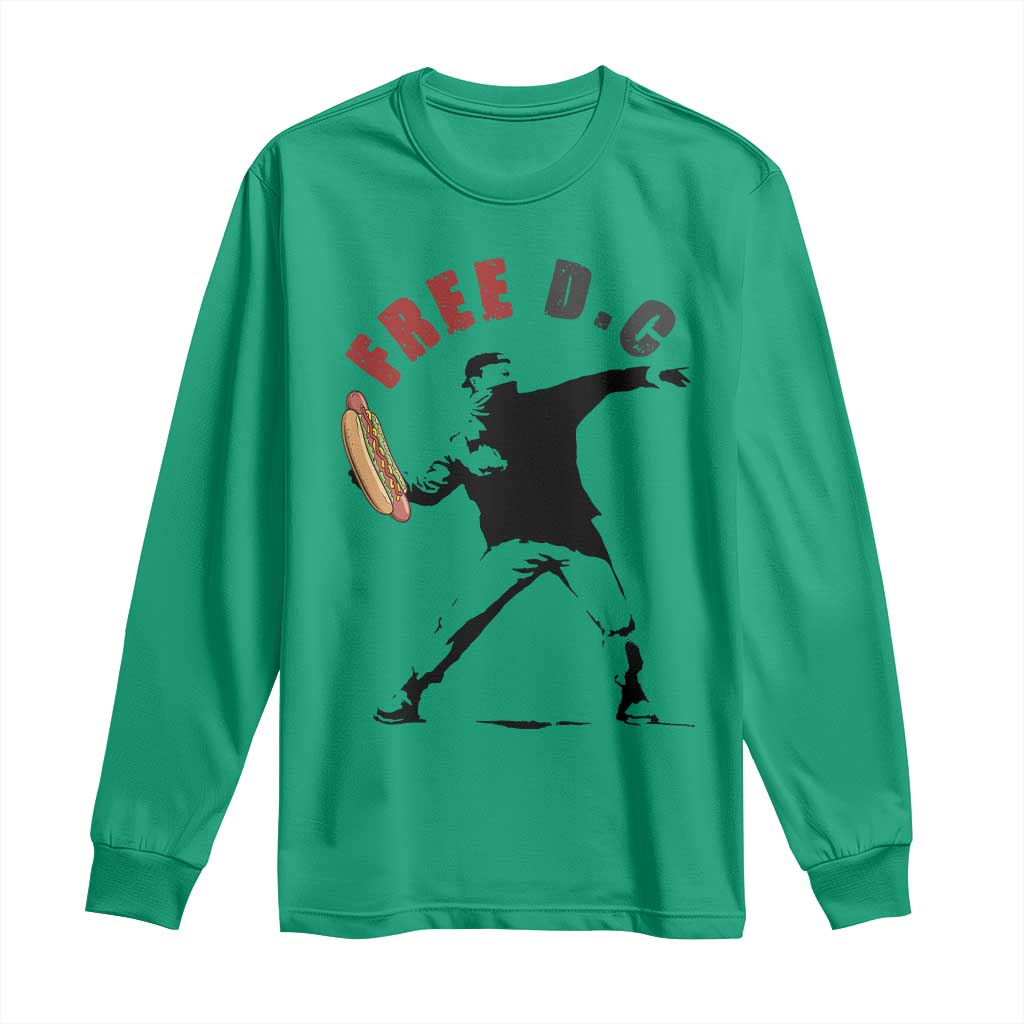 Free DC Sandwich Toss Long Sleeve Shirt Washington DC Political Satire TS02 Irish Green Print Your Wear