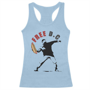Free DC Sandwich Toss Racerback Tank Top Washington DC Political Satire TS02 Light Blue Print Your Wear