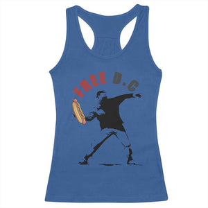 Free DC Sandwich Toss Racerback Tank Top Washington DC Political Satire TS02 Royal Blue Print Your Wear