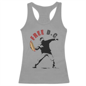 Free DC Sandwich Toss Racerback Tank Top Washington DC Political Satire TS02 Sport Gray Print Your Wear