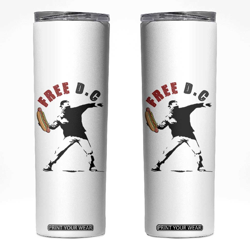 Free DC Sandwich Toss Skinny Tumbler Washington DC Political Satire TS02 White Print Your Wear