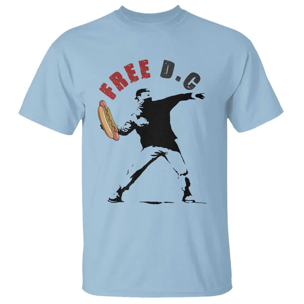 Free DC Sandwich Toss T Shirt Washington DC Political Satire TS02 Light Blue Print Your Wear