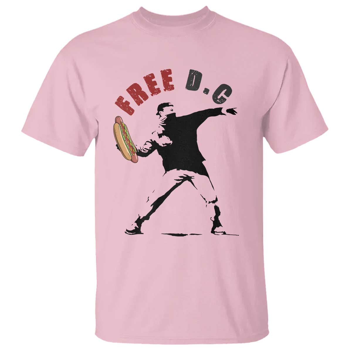 Free DC Sandwich Toss T Shirt Washington DC Political Satire TS02 Light Pink Print Your Wear