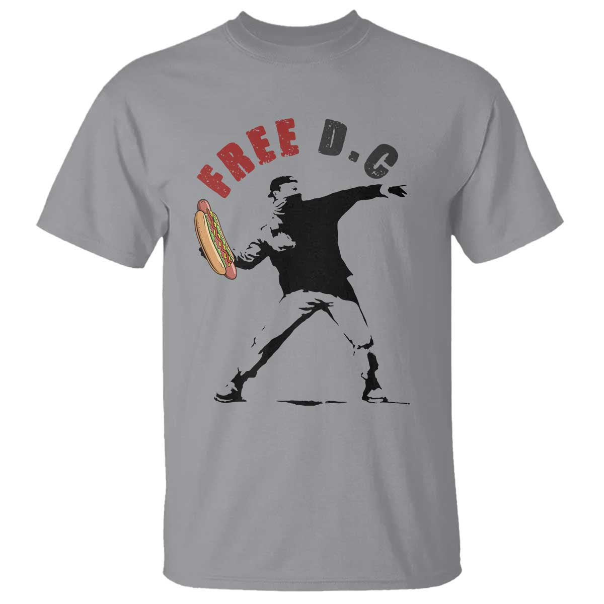 Free DC Sandwich Toss T Shirt Washington DC Political Satire TS02 Sport Gray Print Your Wear