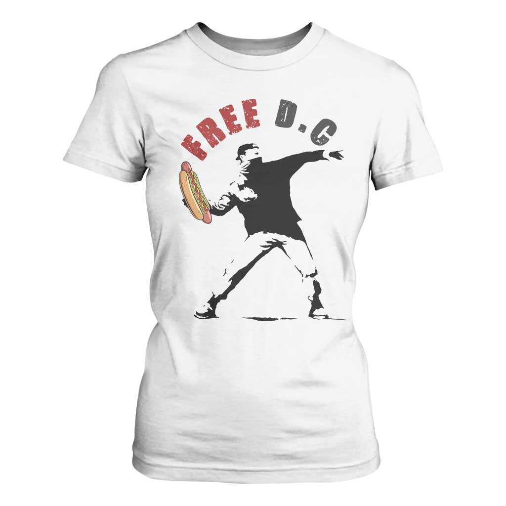 Free DC Sandwich Toss T Shirt For Women Washington DC Political Satire TS02 White Print Your Wear