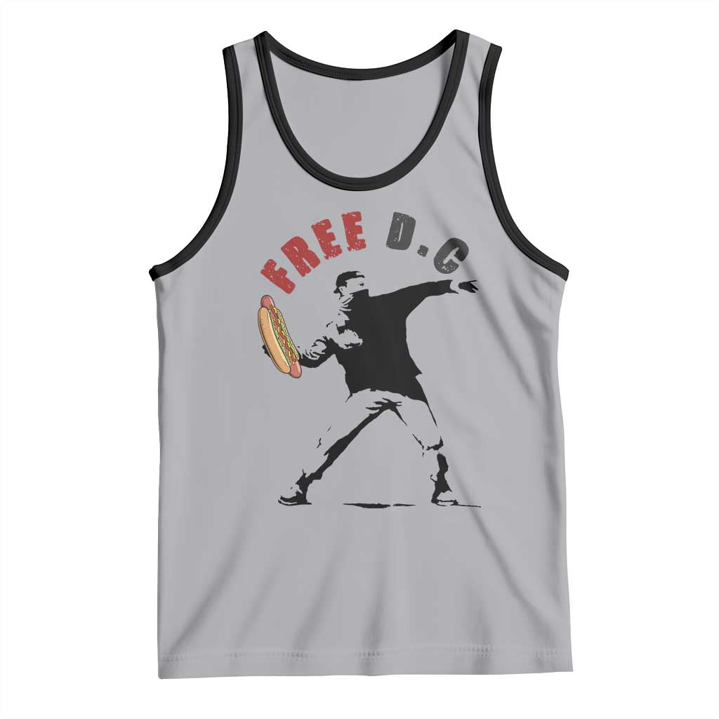 Free DC Sandwich Toss Tank Top Washington DC Political Satire TS02 Athletic Heather Black Print Your Wear