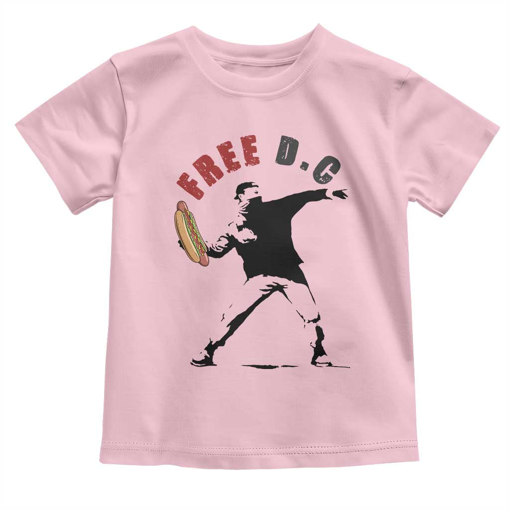 Free DC Sandwich Toss Toddler T Shirt Washington DC Political Satire TS02 Light Pink Print Your Wear