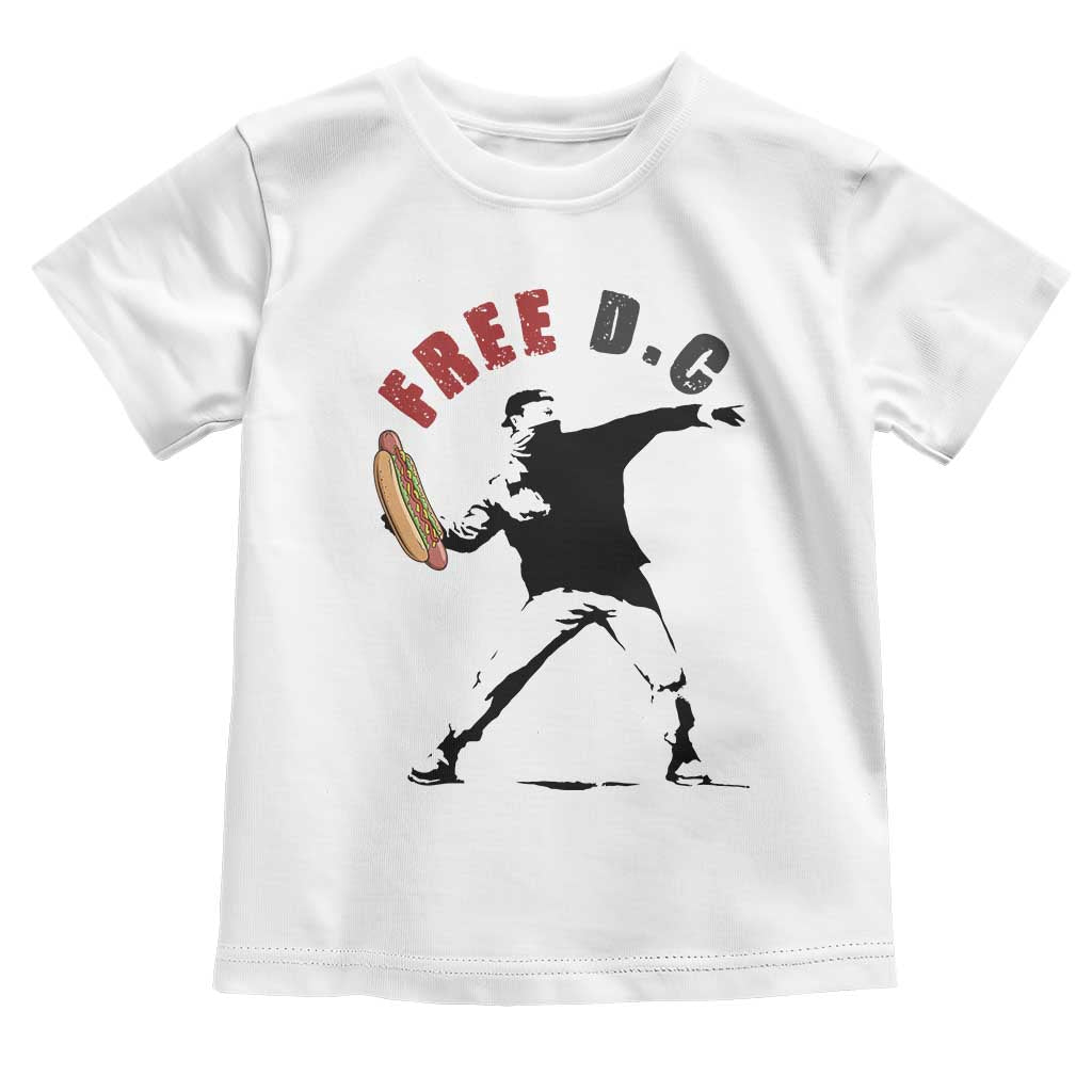 Free DC Sandwich Toss Toddler T Shirt Washington DC Political Satire TS02 White Print Your Wear