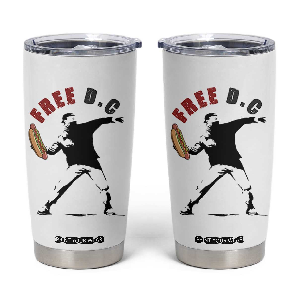 Free DC Sandwich Toss Tumbler Cup Washington DC Political Satire TS02 White Print Your Wear