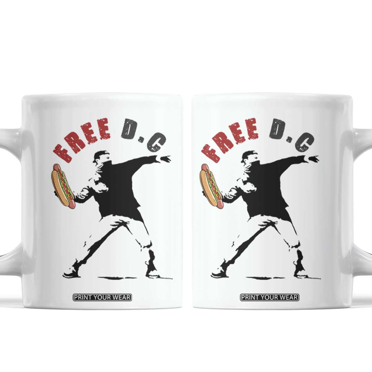 Free DC Sandwich Toss Coffee Mug Washington DC Political Satire TS02 White Print Your Wear
