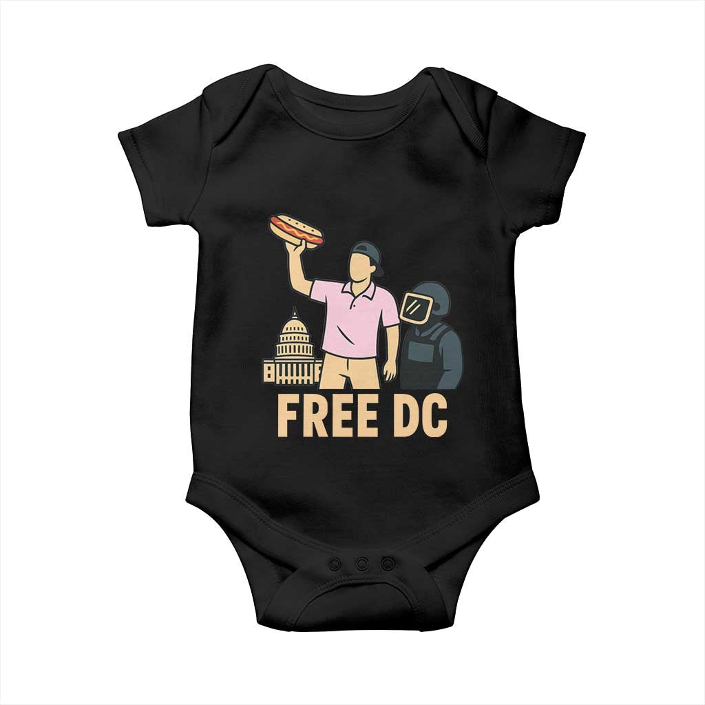 Free DC Sandwich Guy Baby Onesie Washington DC Pride Political Satire TS02 Black Print Your Wear