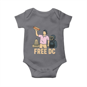 Free DC Sandwich Guy Baby Onesie Washington DC Pride Political Satire TS02 Charcoal Print Your Wear