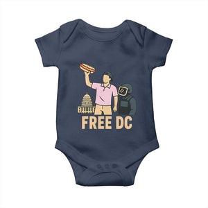 Free DC Sandwich Guy Baby Onesie Washington DC Pride Political Satire TS02 Navy Print Your Wear