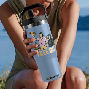 Free DC Sandwich Guy Flip Straw Tumbler Washington DC Pride Political Satire TS02 One Size: 30 oz Light Blue Print Your Wear