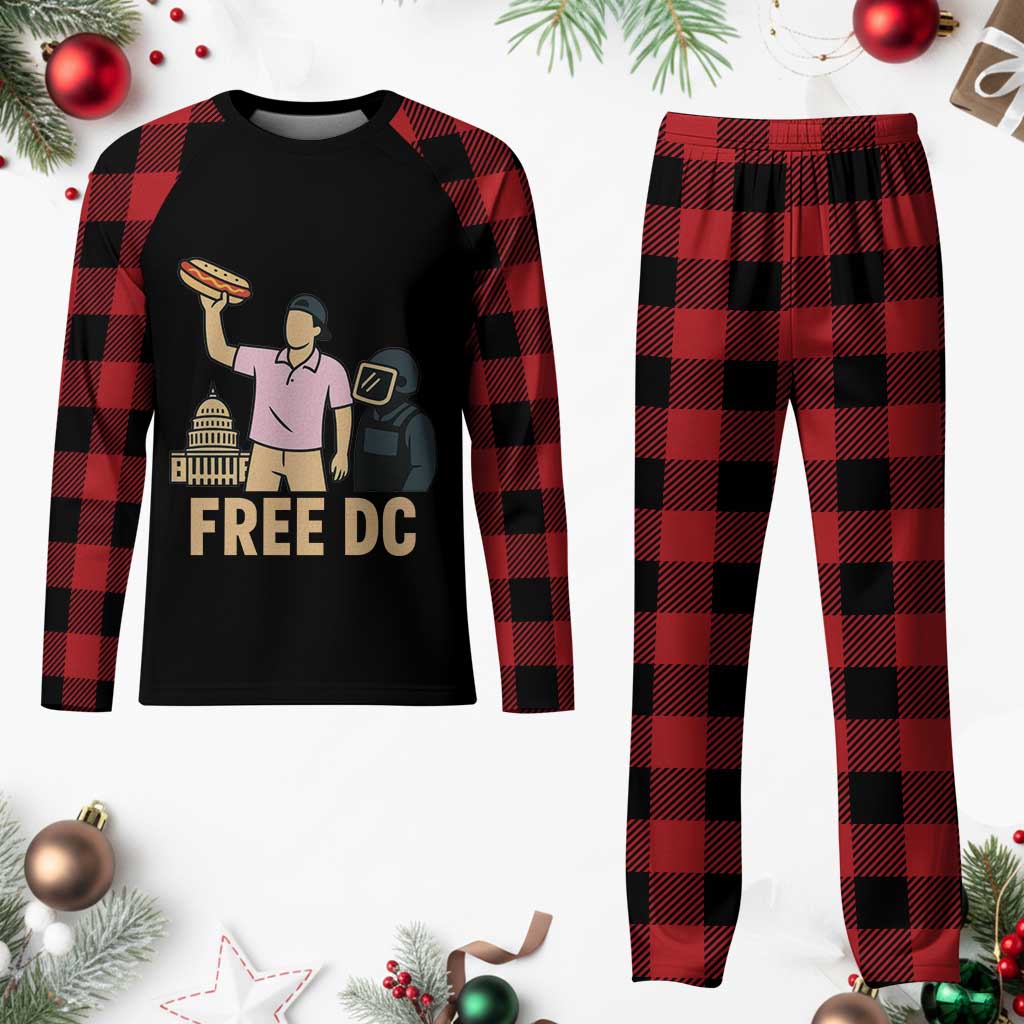 Free DC Sandwich Guy Plaid Pajama Set Washington DC Pride Political Satire TS02 Buffalo Plaid Print Your Wear