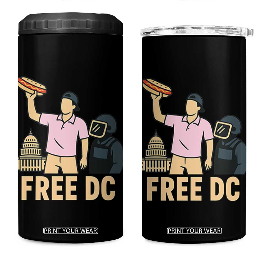 Free DC Sandwich Guy 4 in 1 Can Cooler Tumbler Washington DC Pride Political Satire TS02 One Size: 16 oz Black Print Your Wear