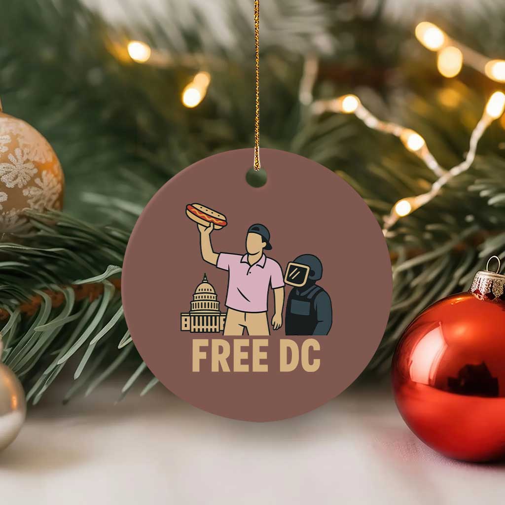 Free DC Sandwich Guy Ceramic Ornament Washington DC Pride Political Satire TS02 1pc Mocha Print Your Wear