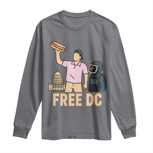 Free DC Sandwich Guy Long Sleeve Shirt Washington DC Pride Political Satire TS02 Charcoal Print Your Wear