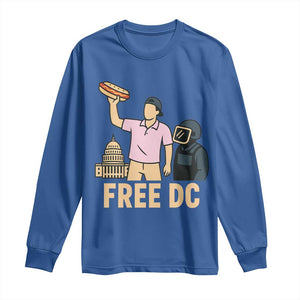 Free DC Sandwich Guy Long Sleeve Shirt Washington DC Pride Political Satire TS02 Royal Blue Print Your Wear