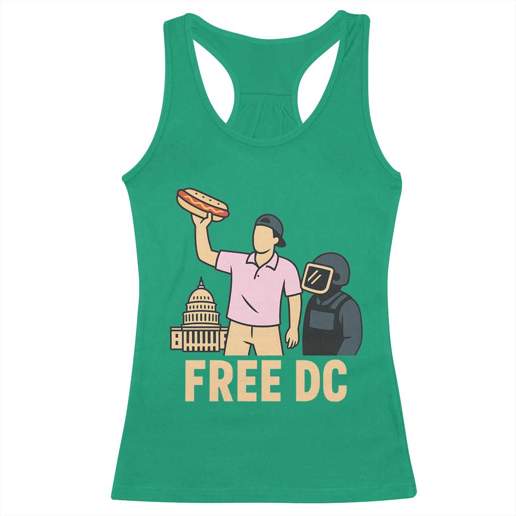 Free DC Sandwich Guy Racerback Tank Top Washington DC Pride Political Satire TS02 Irish Green Print Your Wear