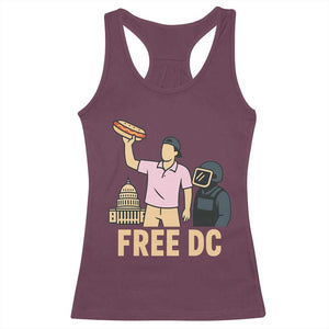 Free DC Sandwich Guy Racerback Tank Top Washington DC Pride Political Satire TS02 Maroon Print Your Wear