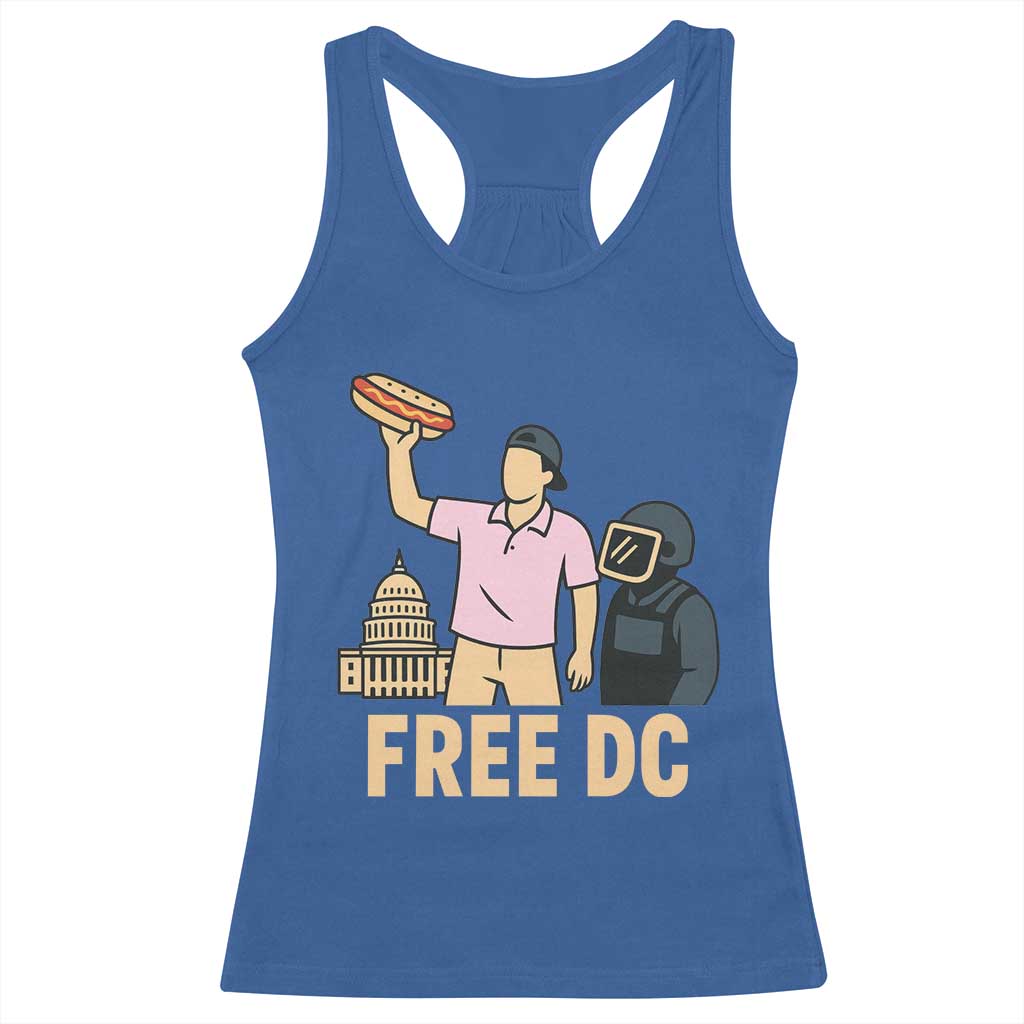 Free DC Sandwich Guy Racerback Tank Top Washington DC Pride Political Satire TS02 Royal Blue Print Your Wear