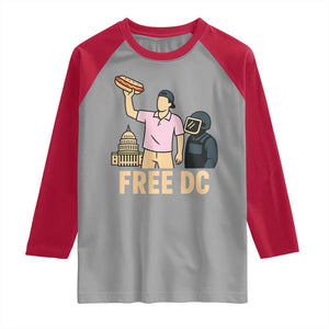 Free DC Sandwich Guy Raglan Shirt Washington DC Pride Political Satire TS02 Sport Gray Red Print Your Wear