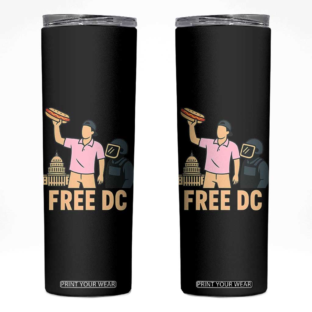 Free DC Sandwich Guy Skinny Tumbler Washington DC Pride Political Satire TS02 Black Print Your Wear