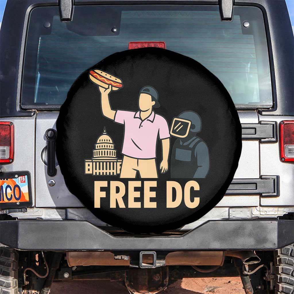 Free DC Sandwich Guy Spare Tire Cover Washington DC Pride Political Satire TS02 No hole Black Print Your Wear