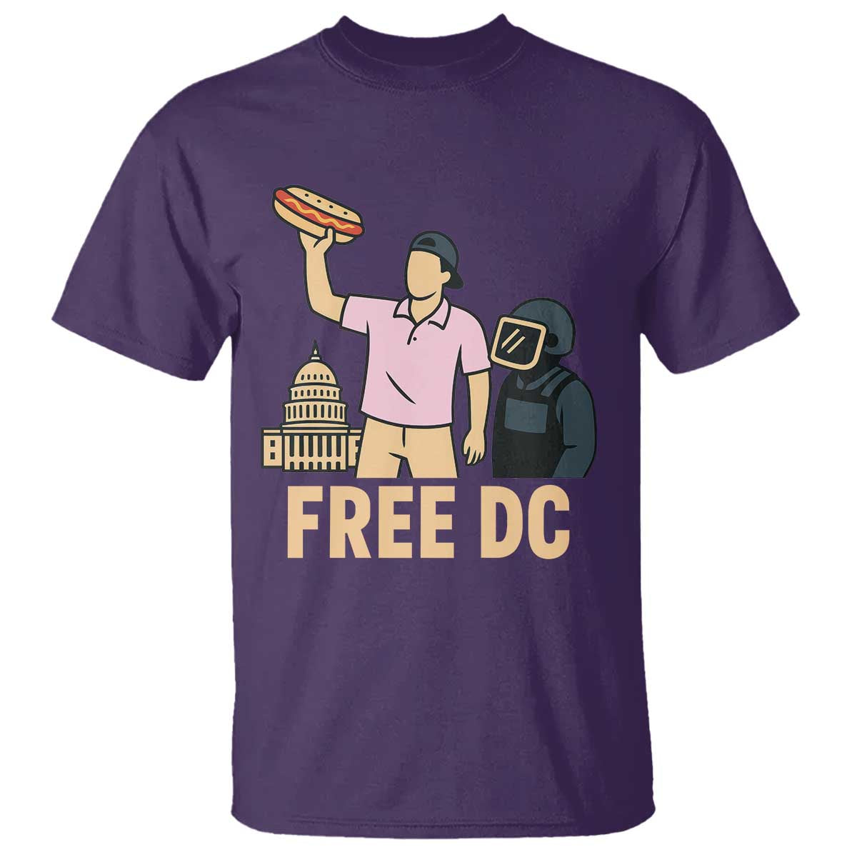 Free DC Sandwich Guy T Shirt Washington DC Pride Political Satire TS02 Purple Print Your Wear