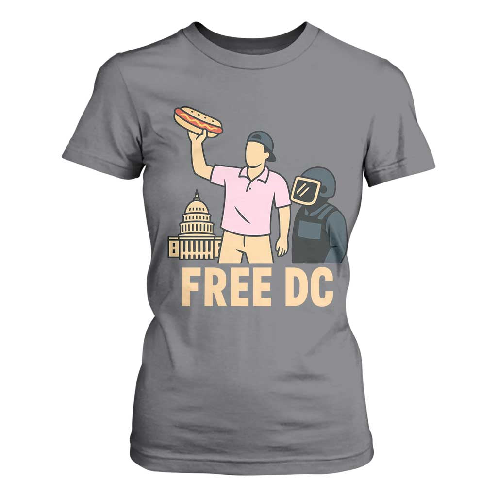 Free DC Sandwich Guy T Shirt For Women Washington DC Pride Political Satire TS02 Charcoal Print Your Wear